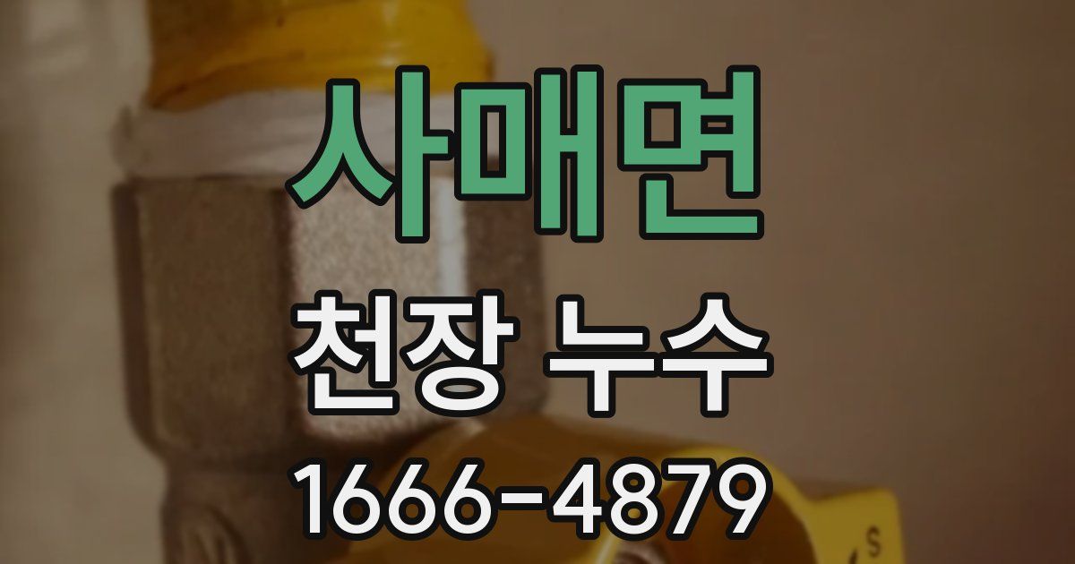 사매면 천장 누수