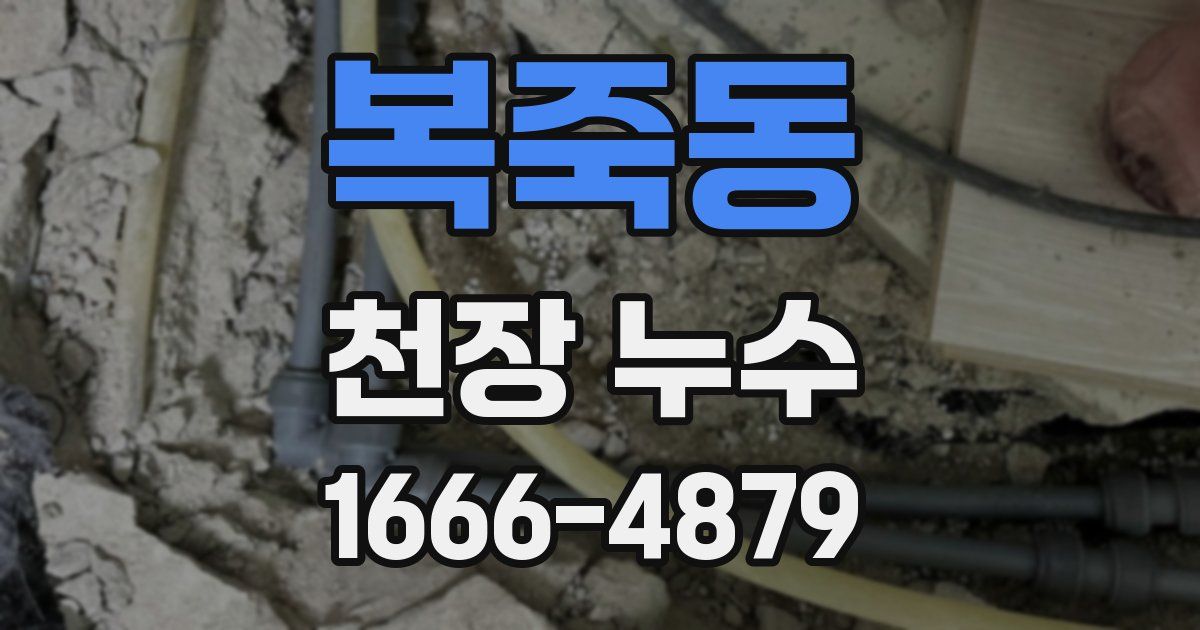 복죽동 천장 누수
