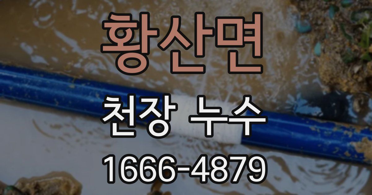 황산면 천장 누수