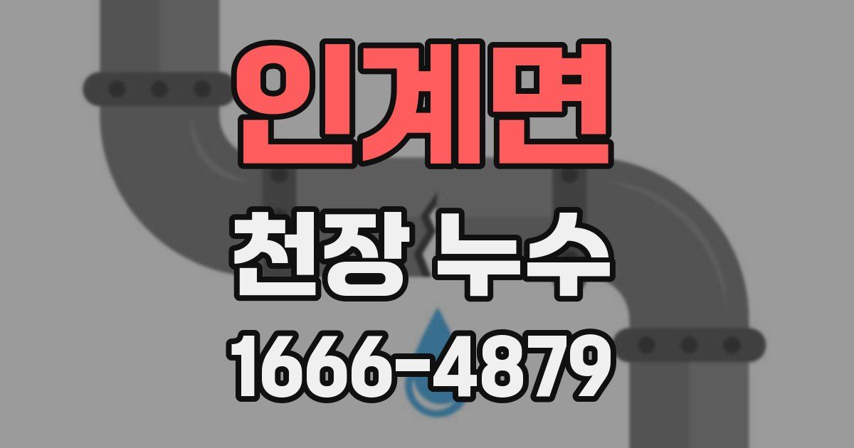 인계면 천장 누수