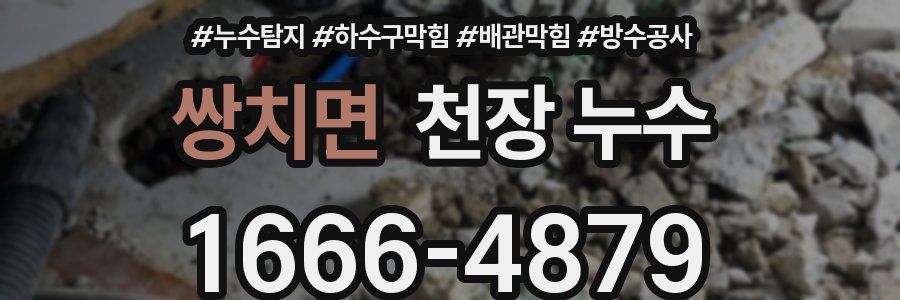 쌍치면 천장 누수