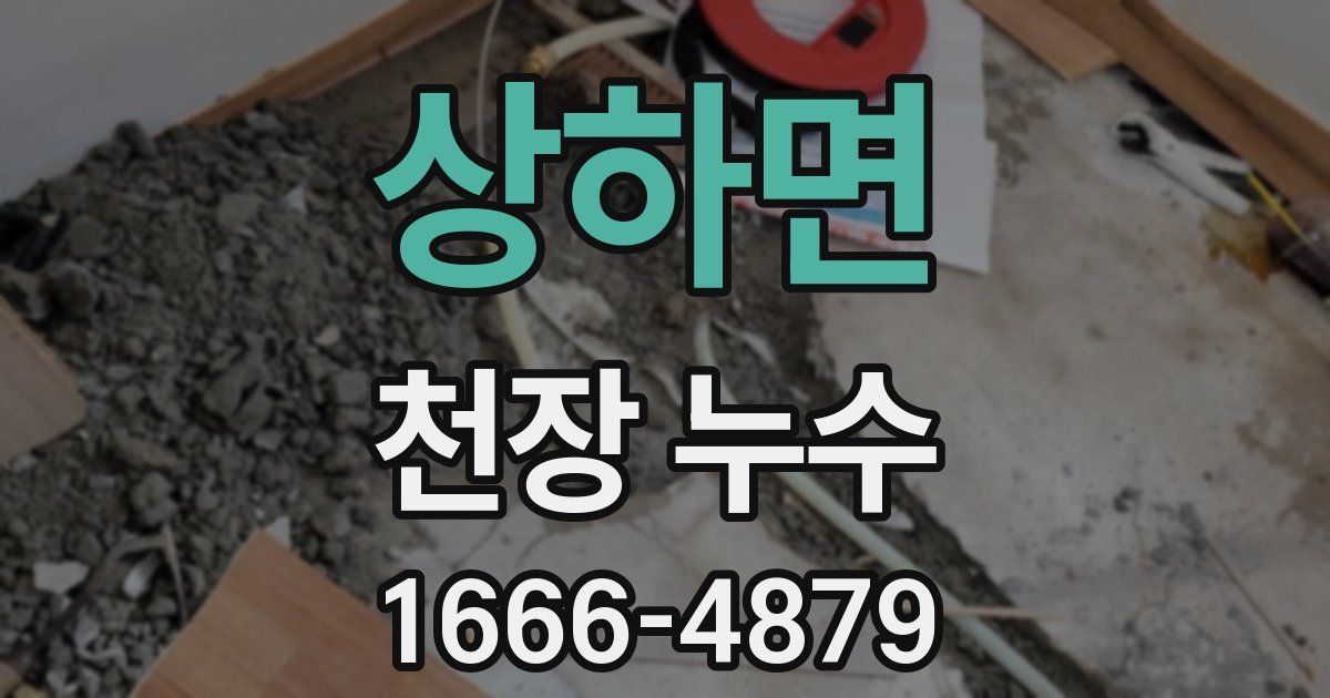 상하면 천장 누수
