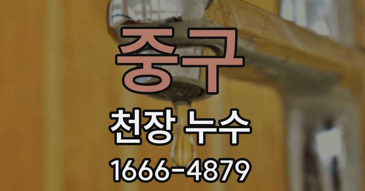 중구 천장 누수