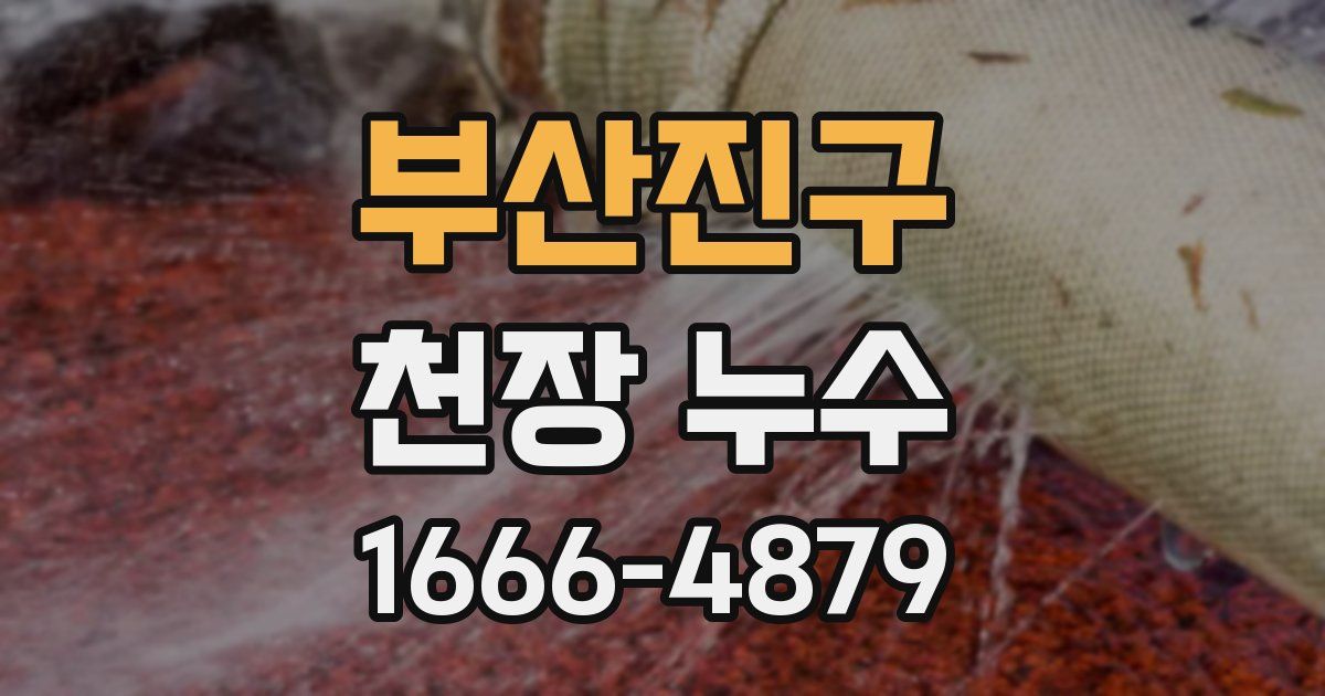 부산진구 천장 누수