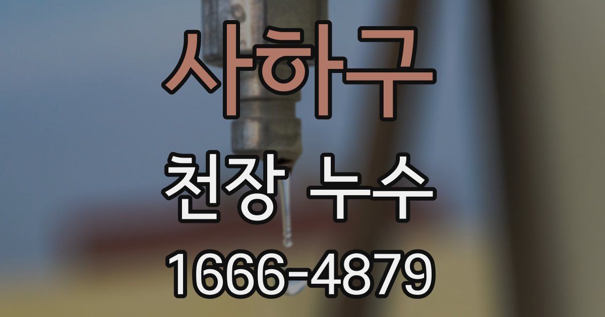 사하구 천장 누수