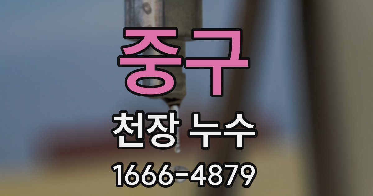 중구 천장 누수