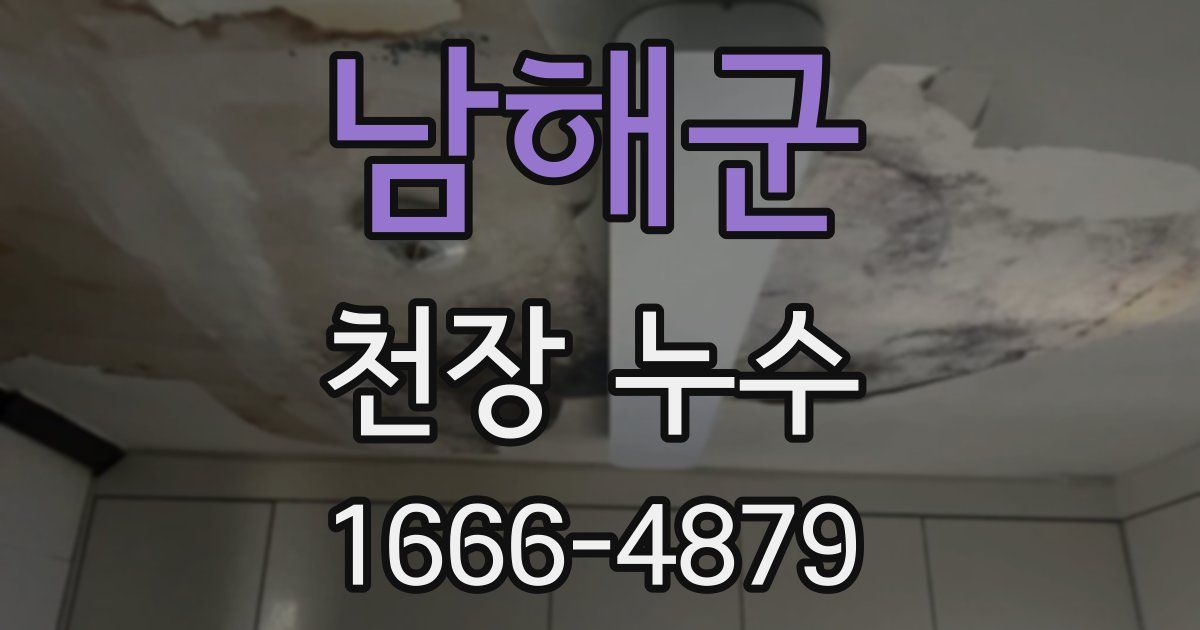 남해군 천장 누수