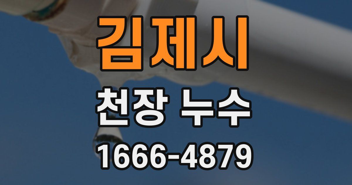 김제시 천장 누수