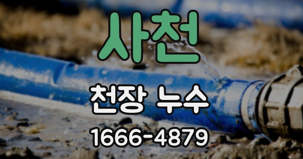 사천 천장 누수