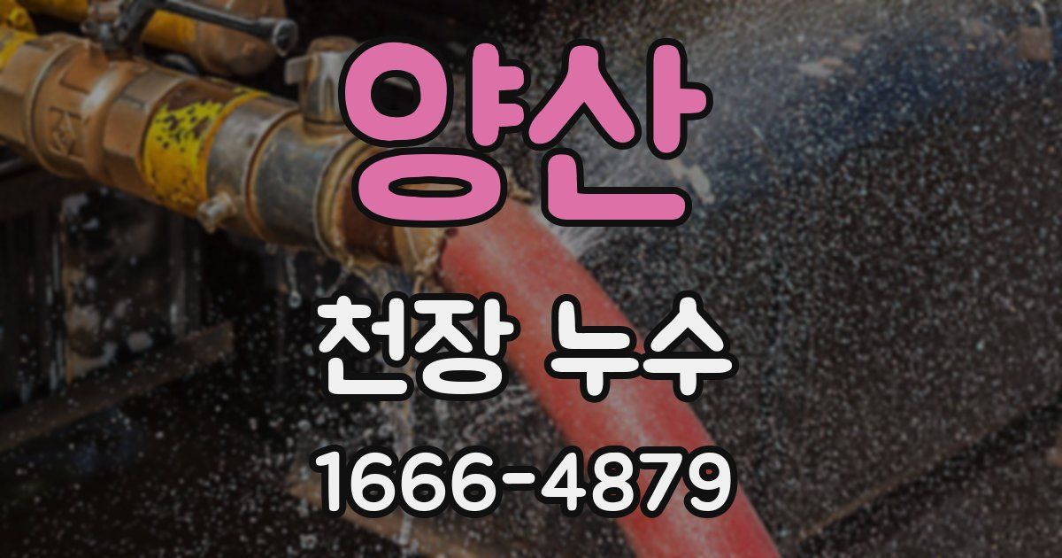 양산 천장 누수