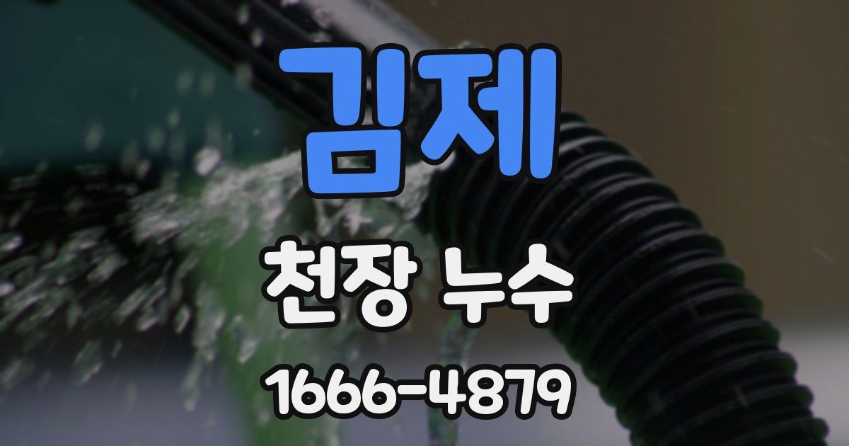 김제 천장 누수