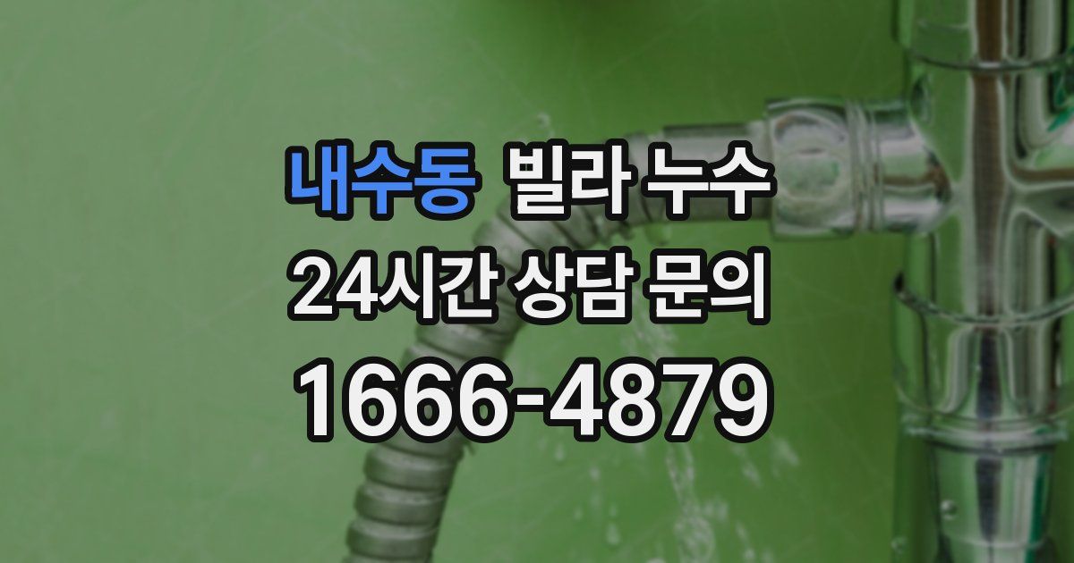 내수동 빌라 누수