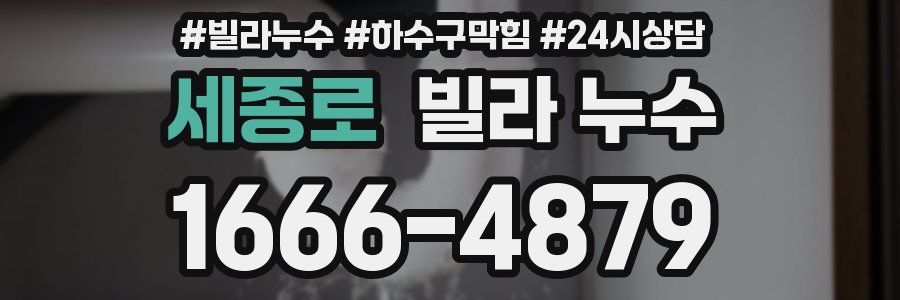 세종로 빌라 누수