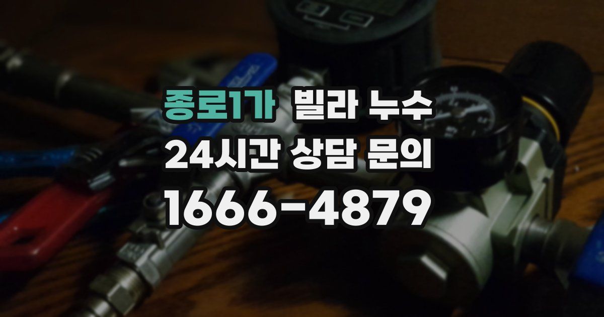 종로1가 빌라 누수