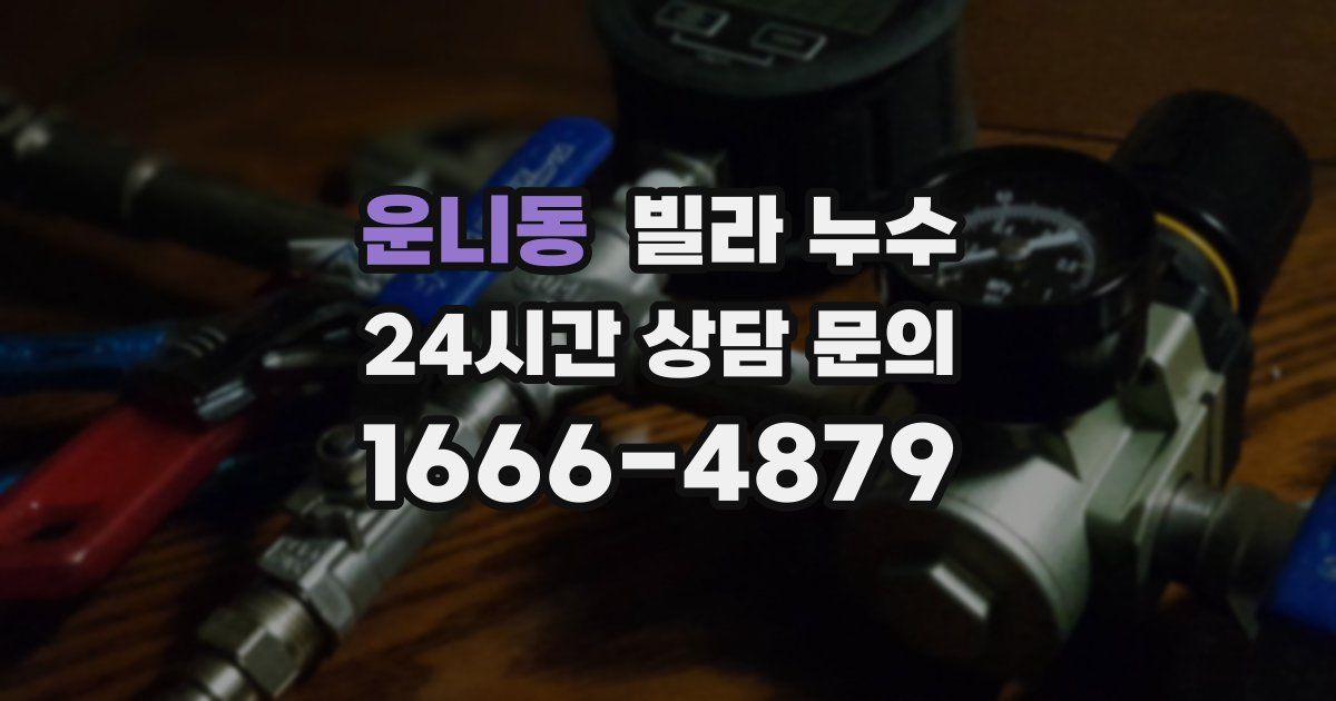 운니동 빌라 누수