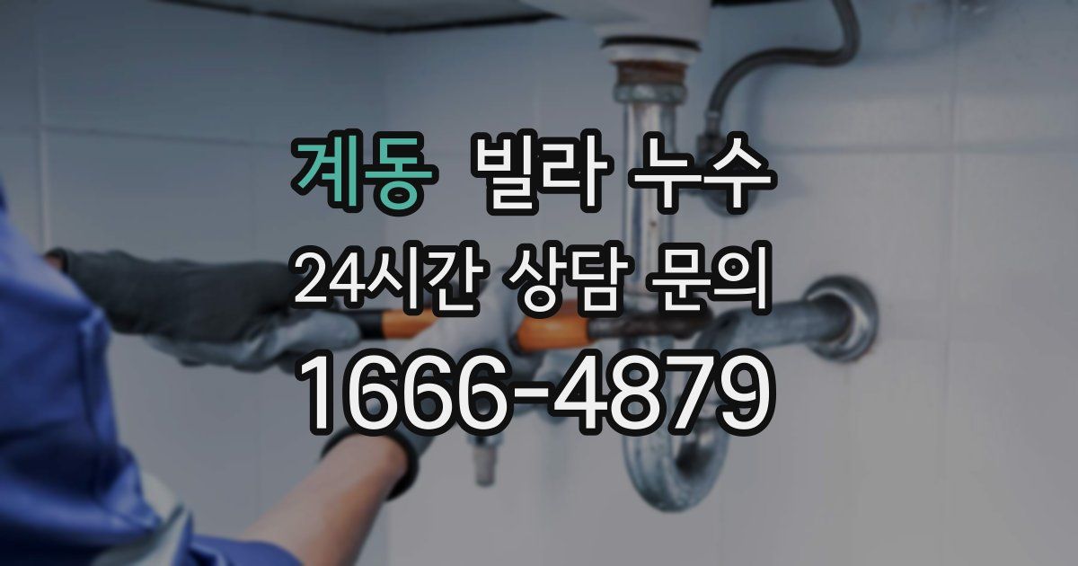 계동 빌라 누수