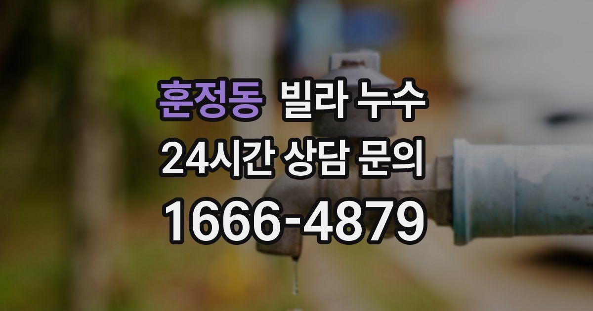 훈정동 빌라 누수