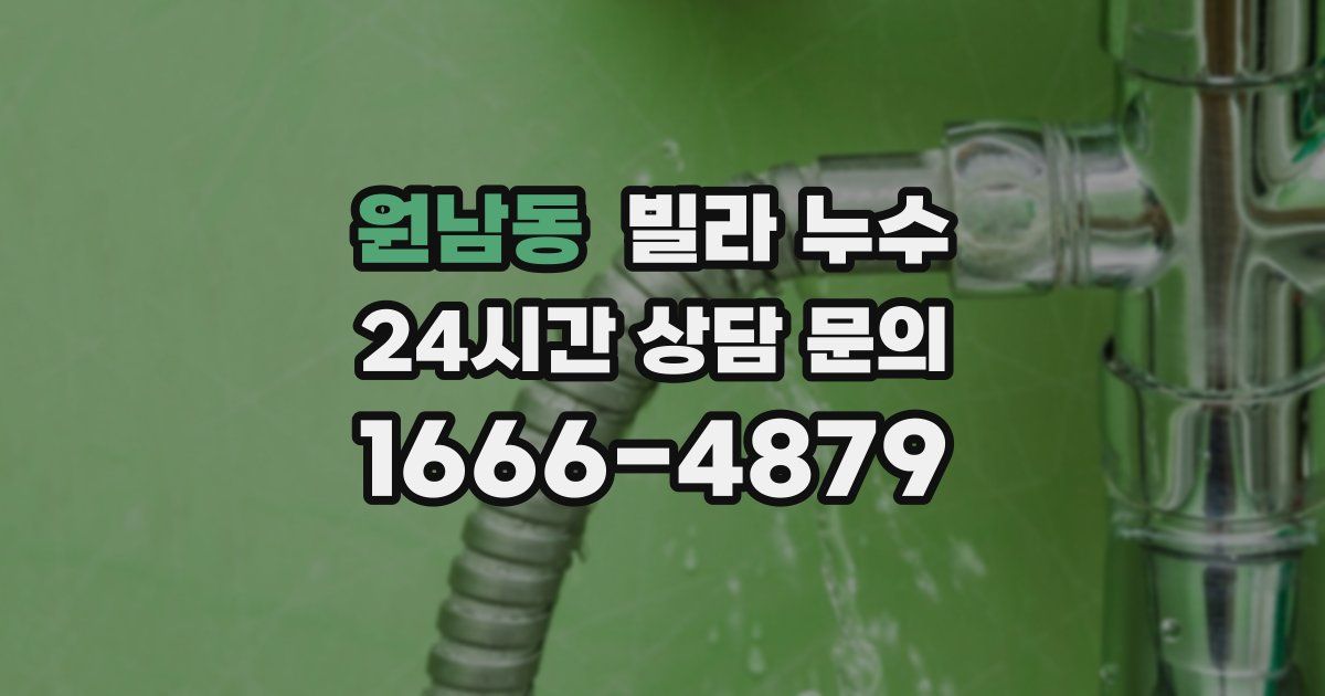 원남동 빌라 누수