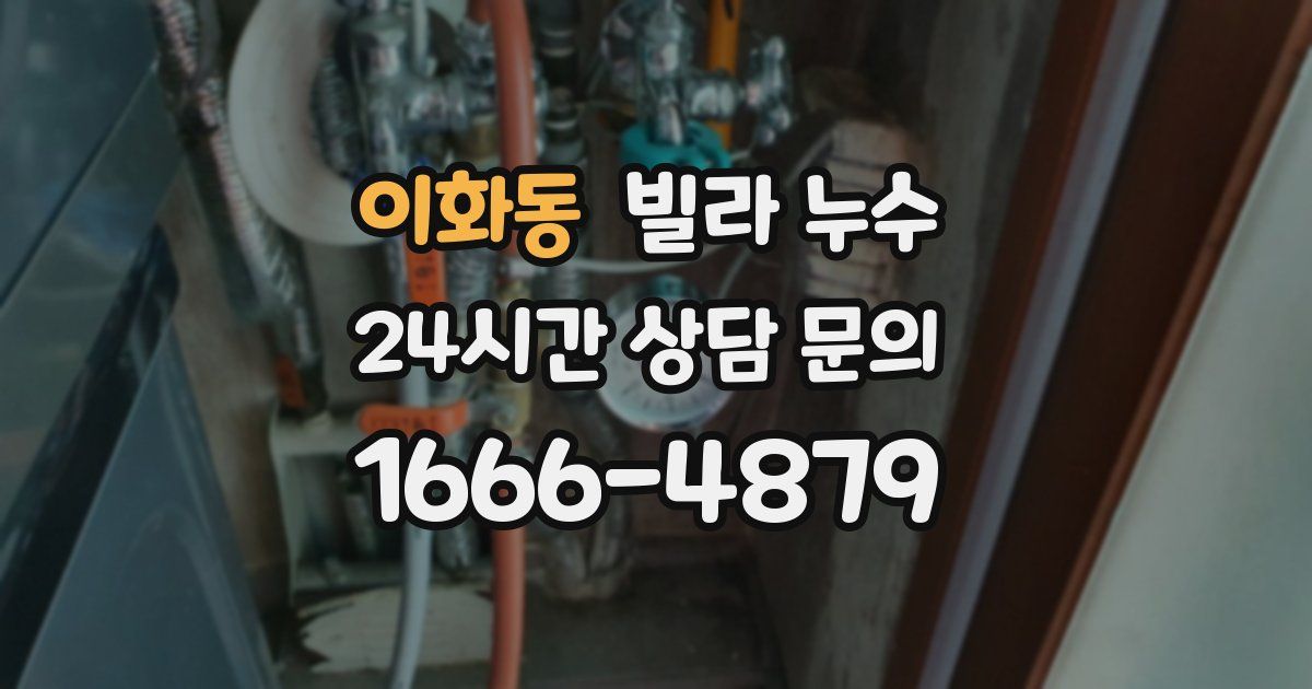 이화동 빌라 누수