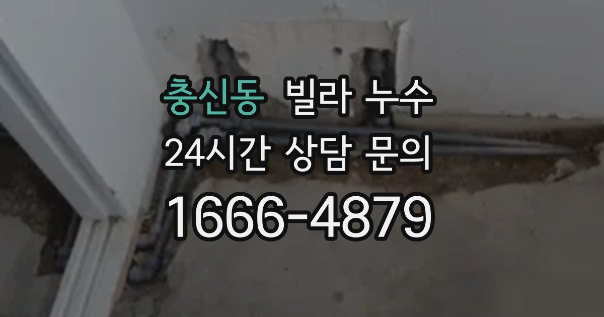 충신동 빌라 누수