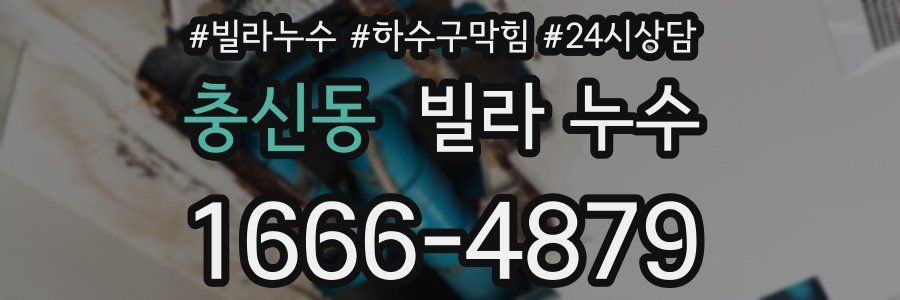 충신동 빌라 누수