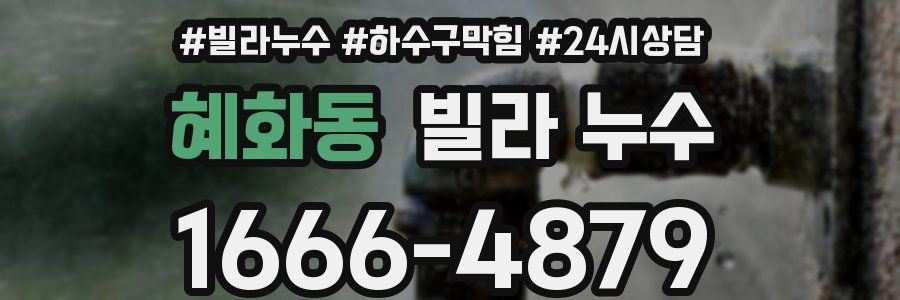 혜화동 빌라 누수