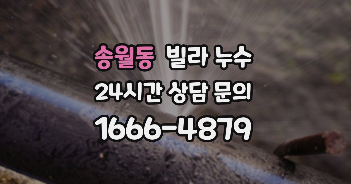 송월동 빌라 누수