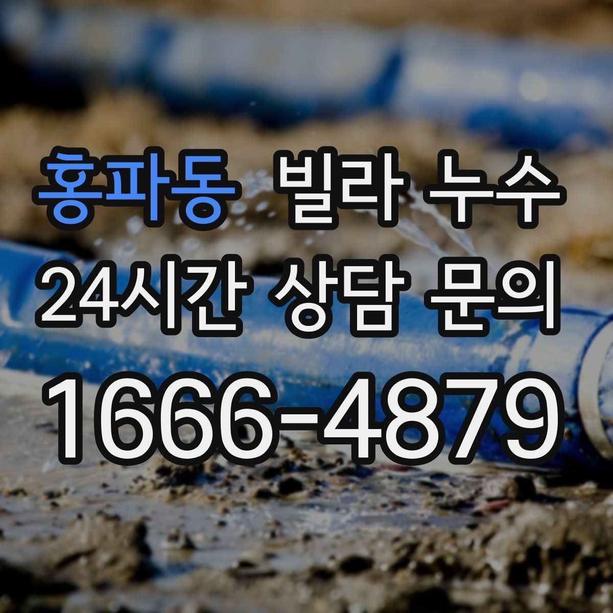 홍파동 빌라 누수 세탁기 호스 주변 누수로 바닥이 젖는 경우