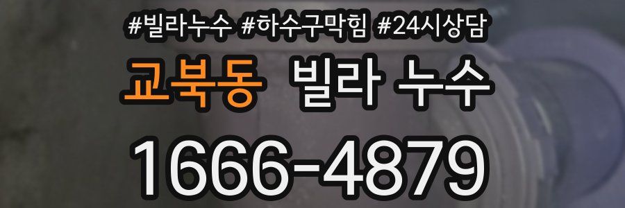 교북동 빌라 누수