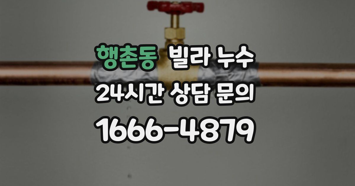 행촌동 빌라 누수