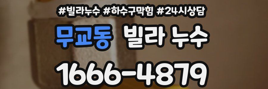 무교동 빌라 누수