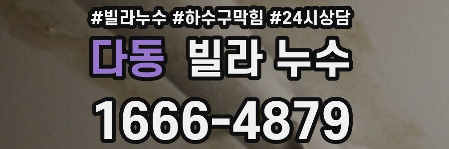 다동 빌라 누수