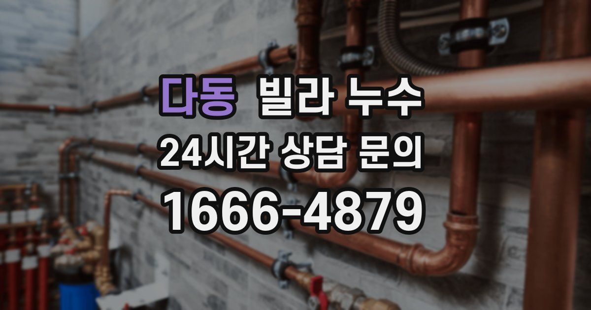 다동 빌라 누수