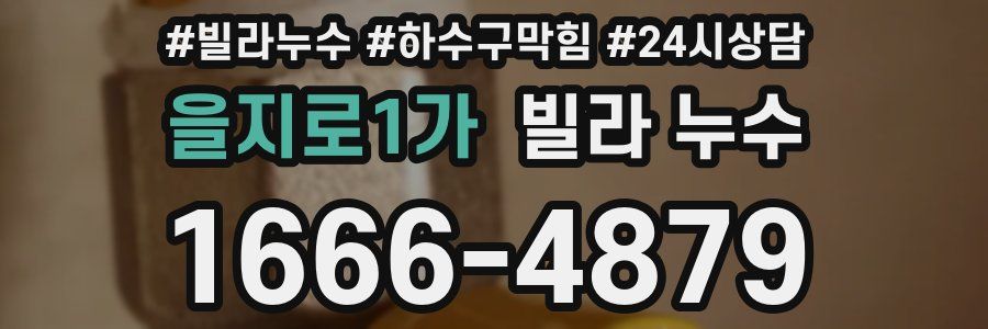 을지로1가 빌라 누수