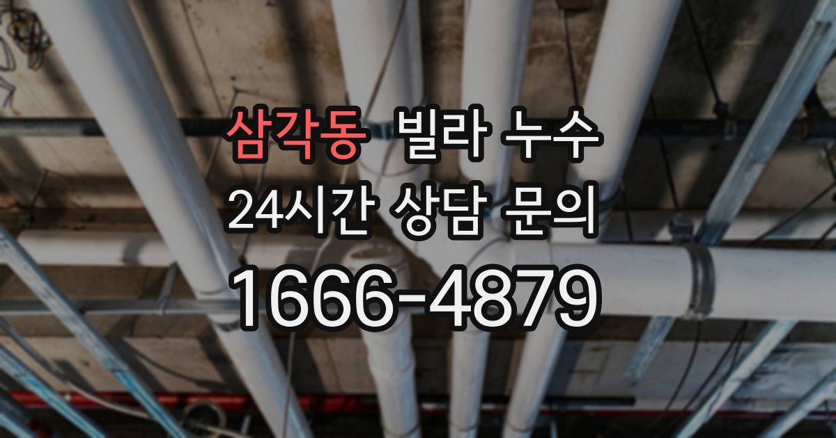 삼각동 빌라 누수