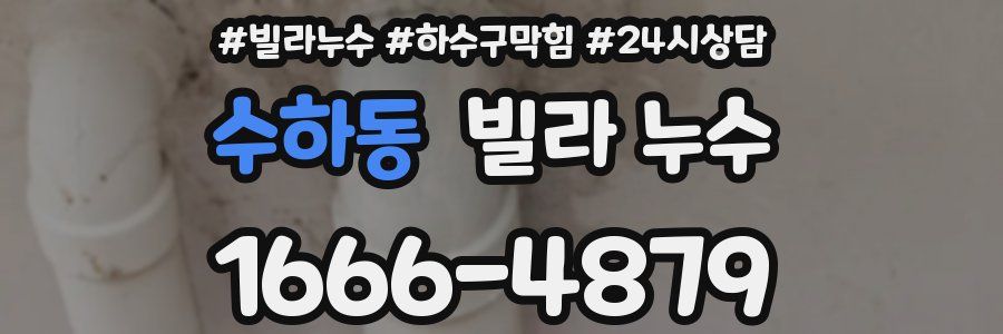 수하동 빌라 누수
