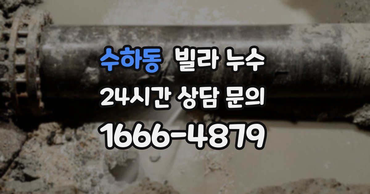 수하동 빌라 누수