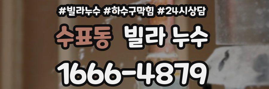 수표동 빌라 누수