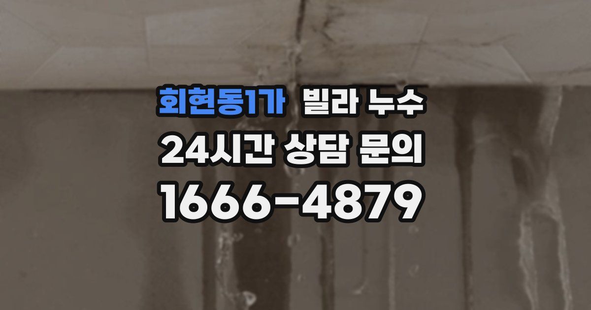 회현동1가 빌라 누수