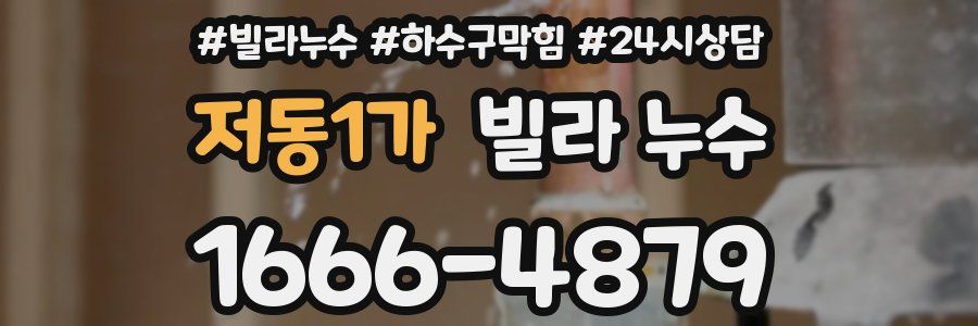 저동1가 빌라 누수