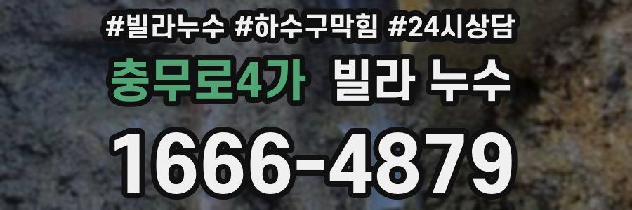 충무로4가 빌라 누수
