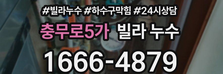 충무로5가 빌라 누수