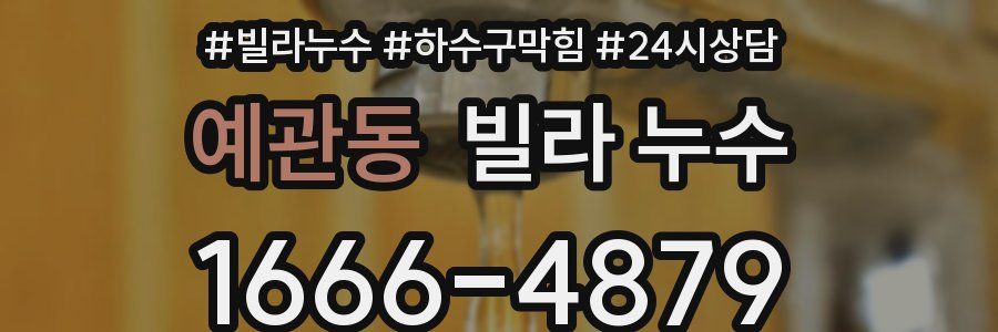 예관동 빌라 누수