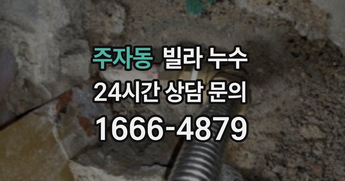 주자동 빌라 누수