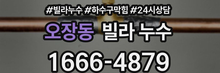 오장동 빌라 누수