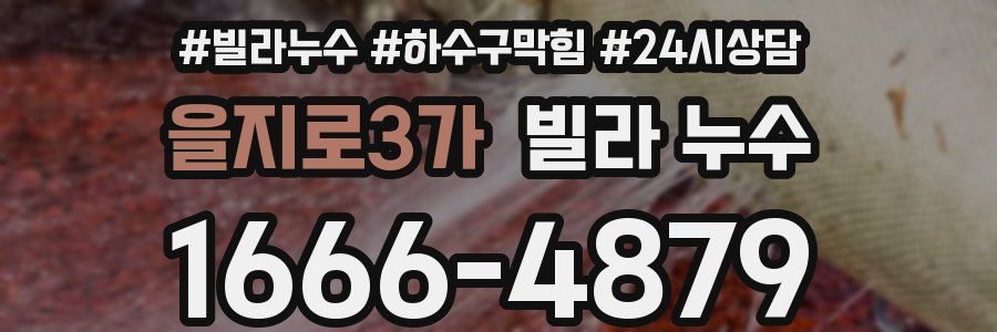 을지로3가 빌라 누수