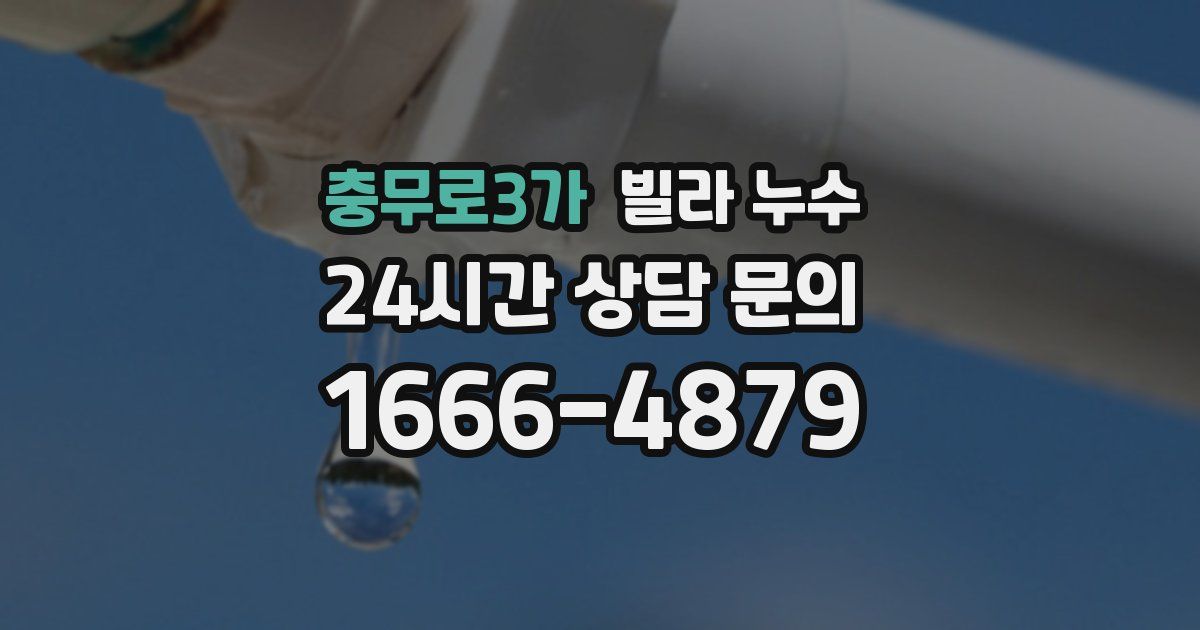 충무로3가 빌라 누수