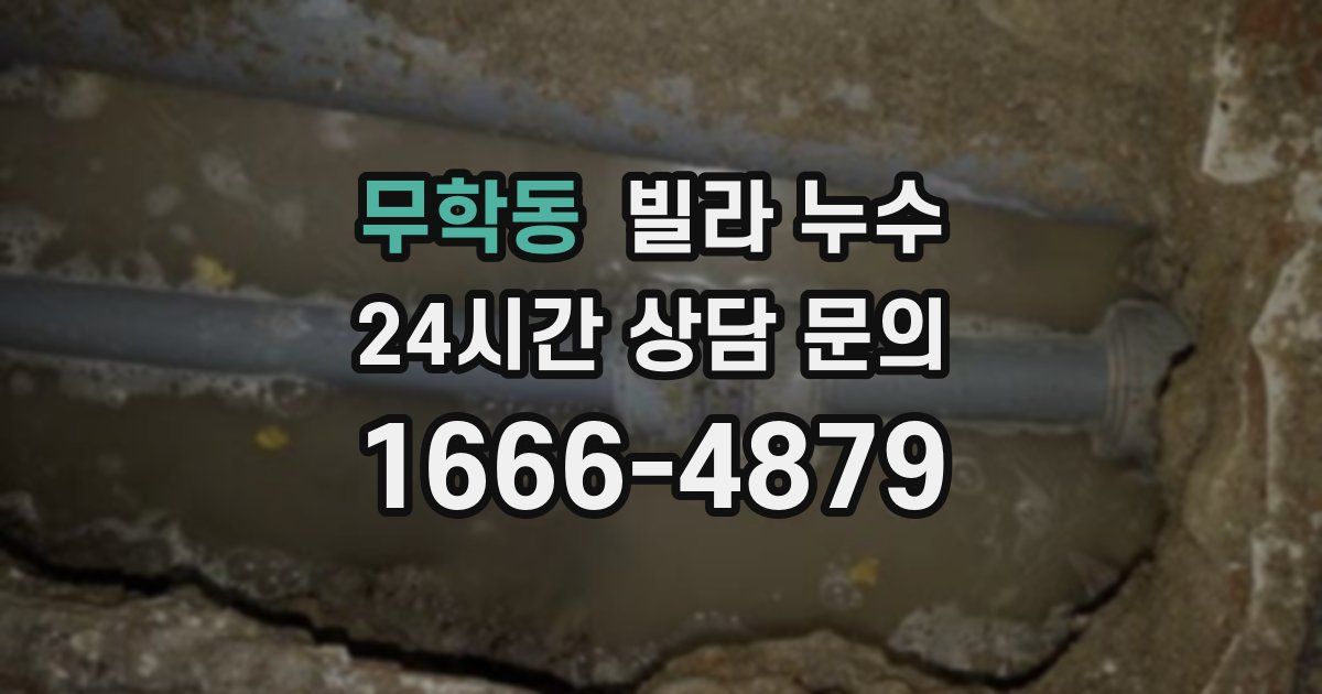 무학동 빌라 누수
