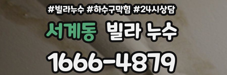 서계동 빌라 누수