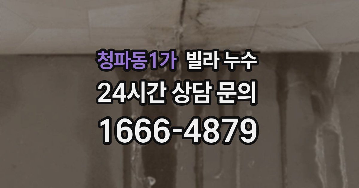 청파동1가 빌라 누수